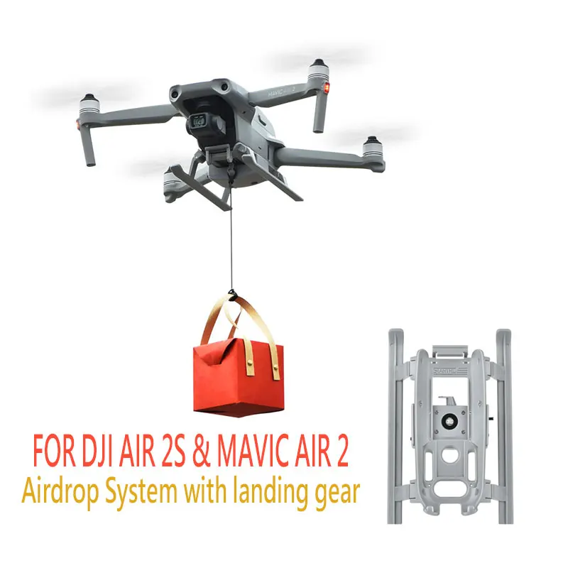 Drone Airdrop System drone accessories drone landing gear For DJI Mavic Air 2/Air 2S Wedding Delivery Device Dispenser Thrower Transport Device with Landing Gear