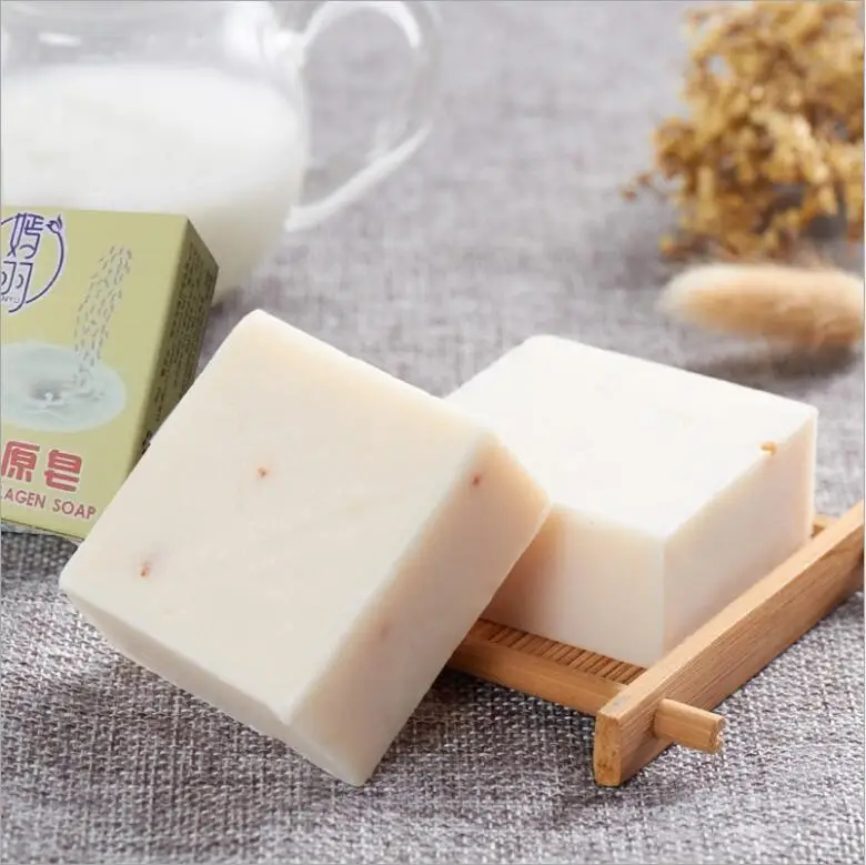 Мыло для рук Таиланд жасминовый рис ручной работы коллаген Витаминная кожа отбеливающий инструмент для купания рисовое Молочное мыло отбеливающие средства мыло от акне