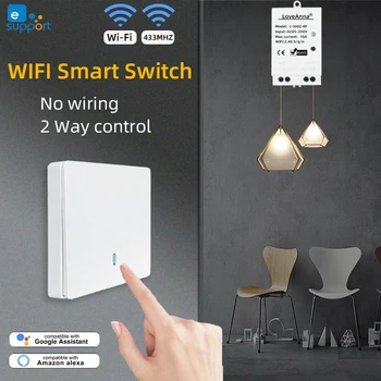 EWeLink DIY 와이파이 스마트 라이트 스위치, RF433 무선 스위치, 범용 차단기 타이머, 원격 제어, 알렉사 구글 홈과 작동