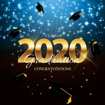 

Class Of 2020 Graduation Congratulations Shiny Glitter Backdrop Photography Background For Photo Studio Vinyl Photophone Shoot