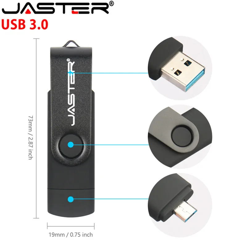 USB 3.0 OTG флеш-накопитель Jaster высокоскоростной 3 0 Гб 64 ГБ 32 16 8 4 USB-накопитель