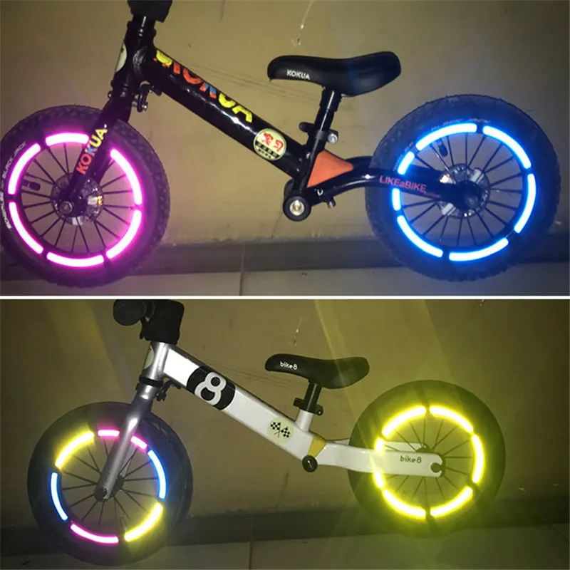 Reflecterende Stickers Voor Fietsen - Veiligheidsstrips Voor Kinderfiets & Balansfiets