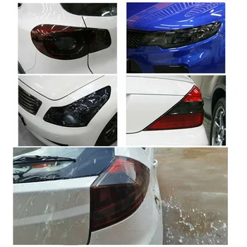 

Wrap Sheet Lamp Sticker Film 12" x 48" Gloss Black Dark Tint Taillight Fog