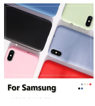 

50pcs Original Liquid Silicone Case For Samsung Galaxy S20 Ultra S10 E S9 Plus S8 Note 10 9 M30 M20 A90 A70 A60 A50 Candy Cover