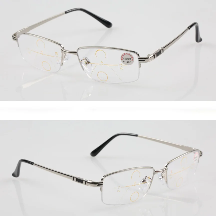 Vazrobe считывание очки Для мужчин прогрессивные линзы значительно близки к двойному Vision Чехол ходьбы читать диоптрий+ 100 150 200 250