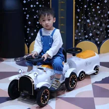 Train électrique, Locomotive à deux roues pour enfants, voiture Rechargeable, jouet pour bébés, hommes et femmes