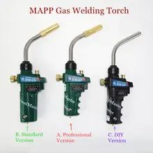 Schweißlöten Taschenlampe MAPP Propan Gas Fackel Piezo Trigger Zündung CGA600 Kupfer Aluminium Heizung Solder Brenner