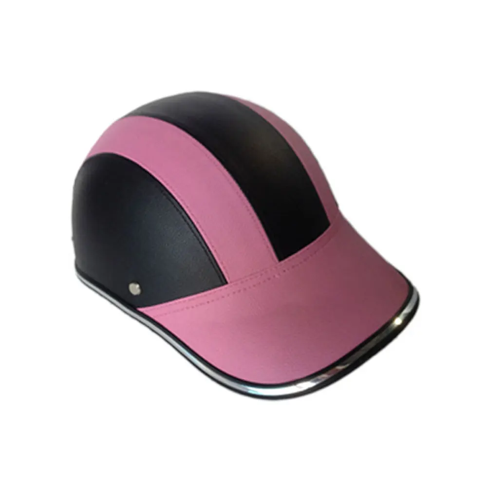 

Baseball Cap Helmet ABS+PU Outdoor Half Open Face Adjustable Motorcycling Parts Helmets Protective Clothing Universal Cycling