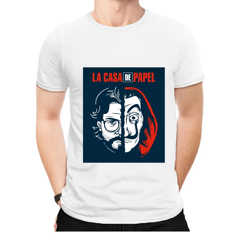 La Casa De Papel футболка для Для мужчин дропшиппинг Изделие из хлопка с короткими
