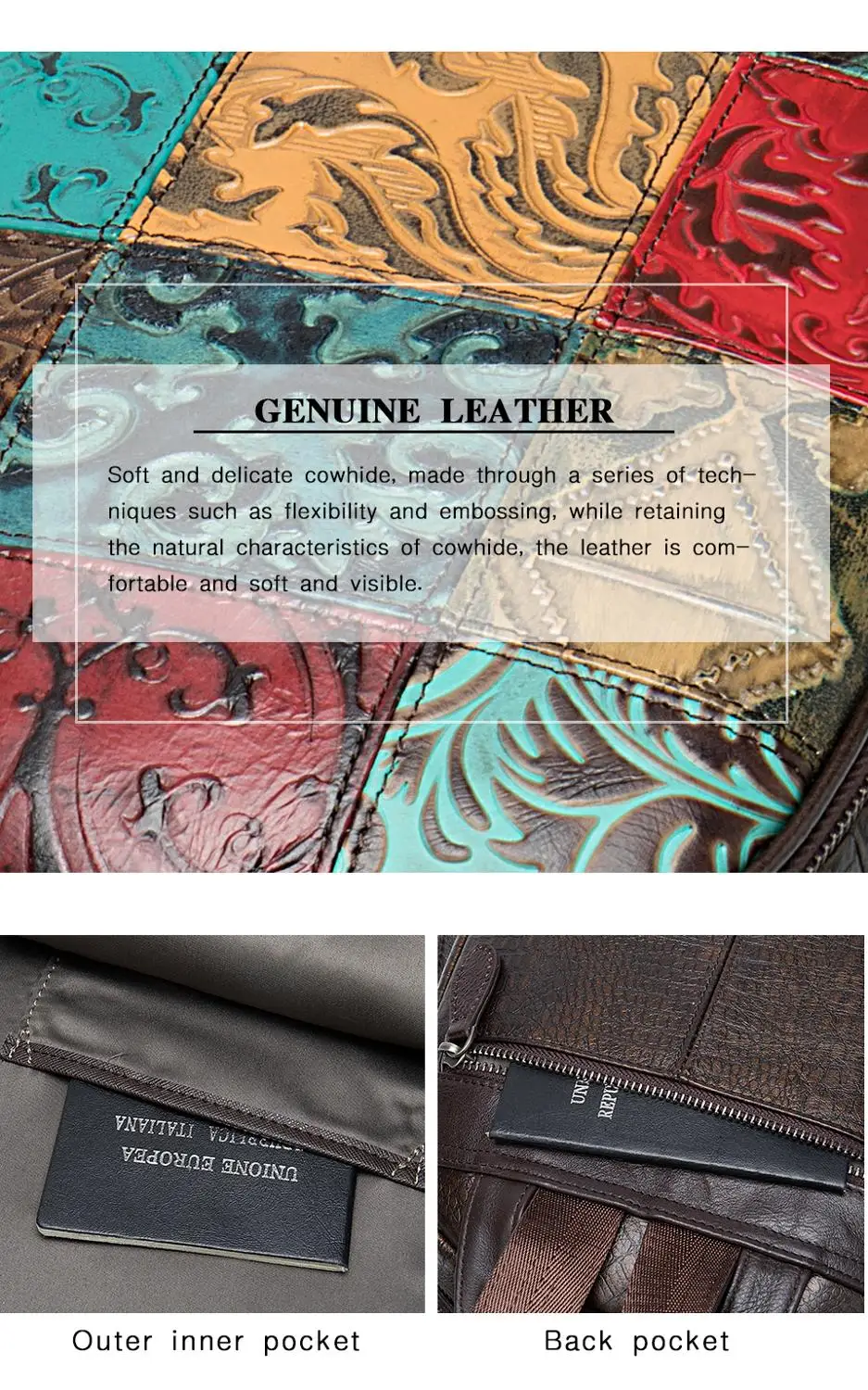 WESTAL Women's Designer Backpack for Laptop Leather Backpack for Notebook Mochila School Bag for Girls Travel Backpacks female 5
