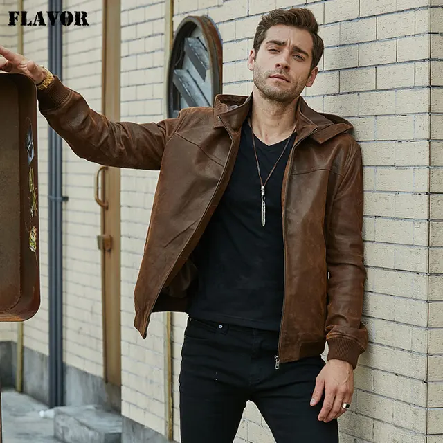 New Men s Winter Jacket Made Of Genuine Pigskin Leather With A Hood Pigskin Motorcycle Jacket New Men's Winter Jacket Made Of Genuine Pigskin Leather With A Hood, Pigskin Motorcycle Jacket, Natural Leather Jacket