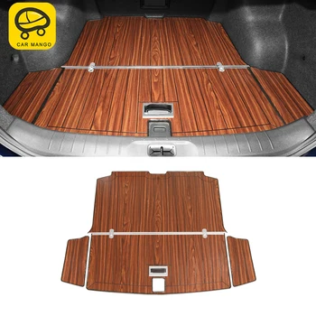 

CarManGo for Nissan Altima 2018 2019 2020 Car Rear Trunk Mats Cargo Liner Set Synthetic Wood Tray Wooden Pad Boot Mat Carpets