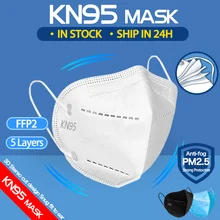 Ffp2 máscara kn95 boca máscaras de rosto filtro à prova de poeira anti-nevoeiro respirador respirável proteção de 5 camadas máscara mascarillas kn95