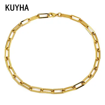 

Chain Clasp Necklaces Linked Circle Necklaces Bracelet for Women Minimalist Metal Choker Necklace Hot Jewelry Accessory