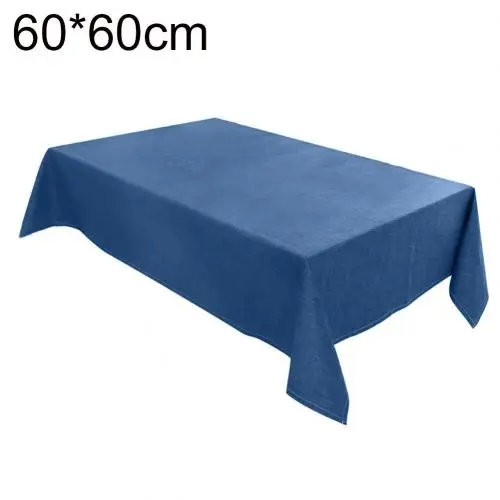 Dark Blue 60x60 Прямоугольная льняная непромокаемая скатерть с защитой от ожогов - Цвет: Dark Blue 60x60