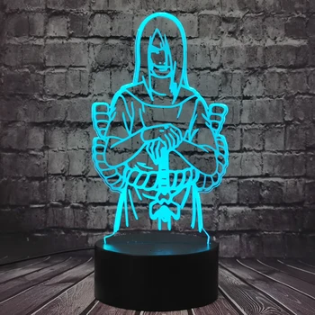 

Orochimaru Lamp 3D Optical 7 Color Change Cartoon Naruto Hyūga Neji LED Night Light For Boy Room Holiday Birthday For Teens