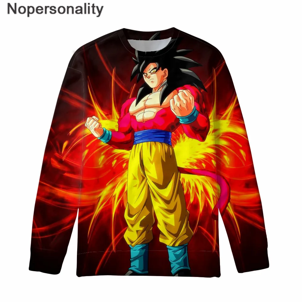 Nopersonality Прохладный 3D Аниме Мужская толстовка Dragon Ball Z карман толстовки с капюшоном повседневные подростковые джемперы с капюшоном осенний пуловер - Цвет: Z3368Z73