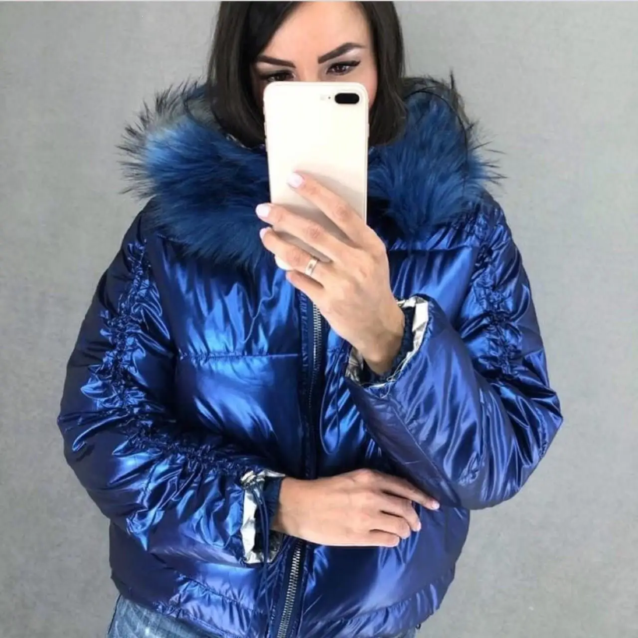 Модная повседневная женская одежда, зимнее женское пальто с капюшоном и широкой талией, теплая куртка, женские парки с рисунком