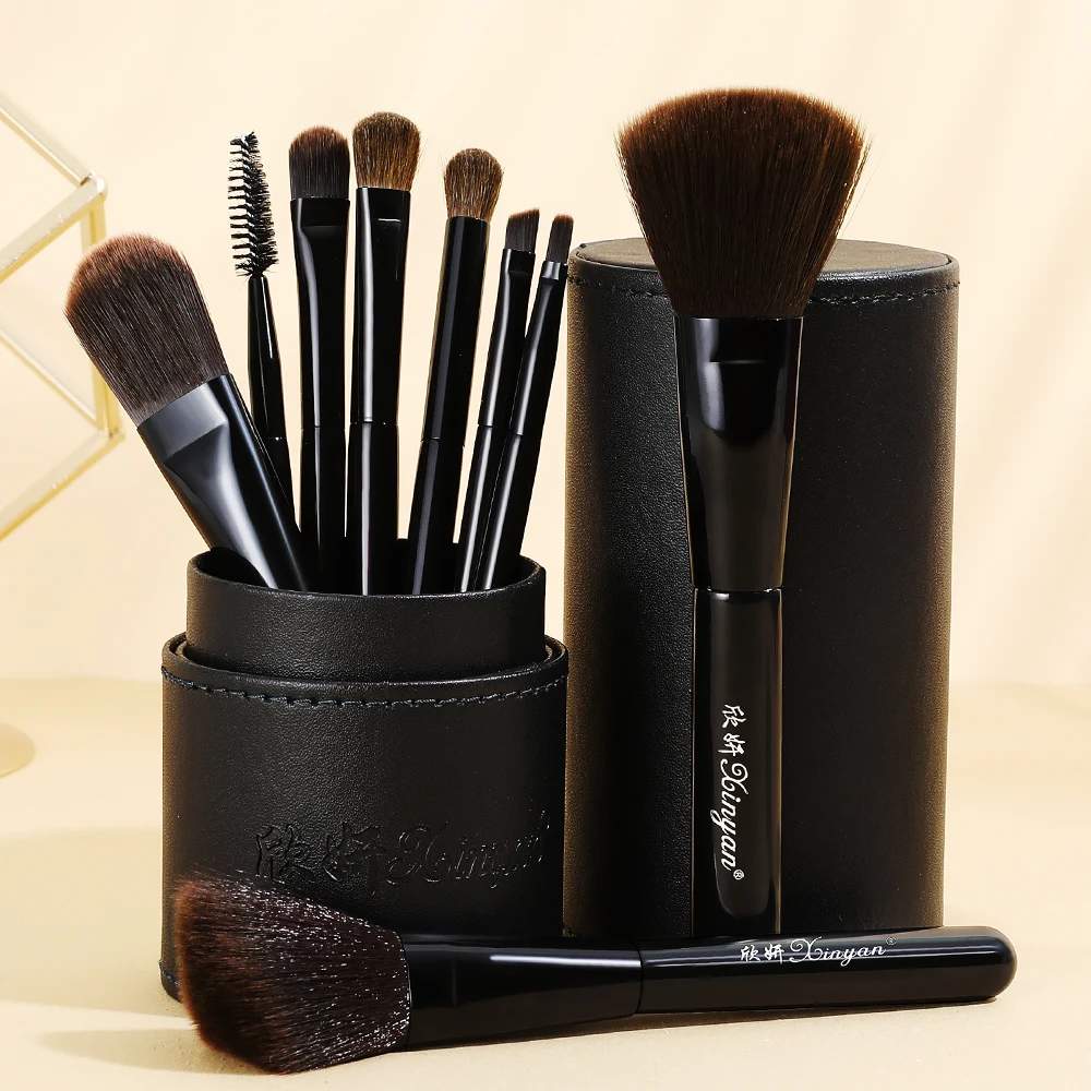 

XINYAN Pink Makeup Brushes Set with Bucket Blush Eyeshadow Concealer Cosmetics Makeup Powder Foundation Beauty кисти для макияжа
