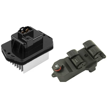 

1pcs Electric Power Window Master Switch & 1pcs Blower Motor Fan Resistor for 2005-2010 Honda Odyssey, 2009 Honda Pilot
