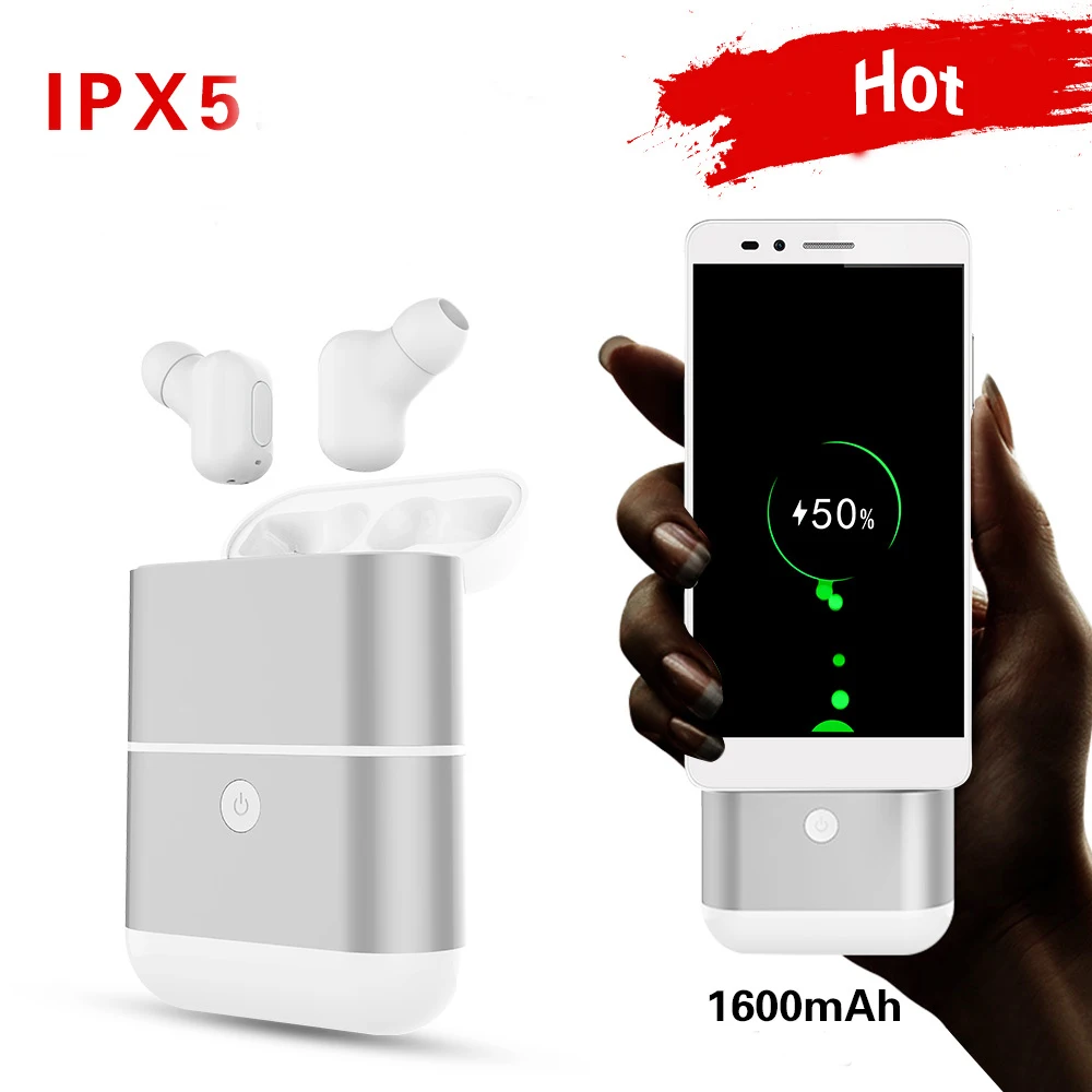 KAPCICE X2-TWS Bluetooth-наушники Беспроводные наушники Стереонаушники-вкладыши с зарядным