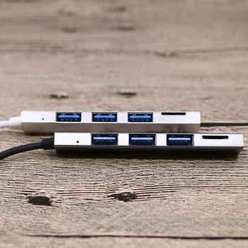 

Type C to USB2.0 Hub TF Card Port Adapter Portable for Mobile Phone Laptop Home Office DQ-Drop