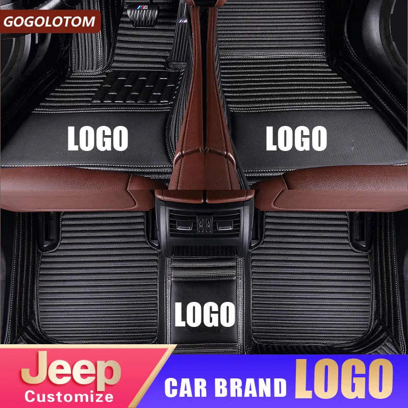 Пользовательские автомобильные коврики кожаные для Jeep Renegade Cherokee Grand Wrangler Commander