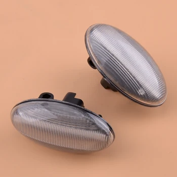 

1Pair ABS Clear Dynamic LED Side Indicator Marker Light Fit For Peugeot 1007 107 206 207 Citroen C1 C2 C3 C5