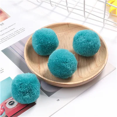 27 Turquoise Разноцветный кашемировый помпон, Пушистый Плюшевый помпон, помпоны для домашнего декора, 15 мм/20 мм/25 мм/30 мм/40 мм, товары для рукоделия - Цвет: 27 Turquoise