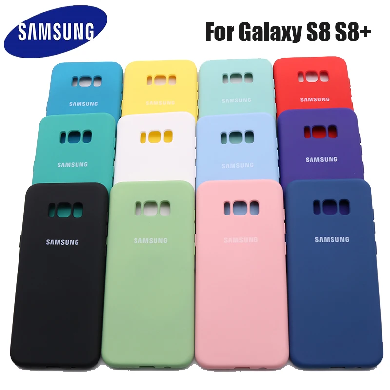 Funda de silicona sedosa para Samsung Galaxy S8/S8 Plus, carcasa protectora trasera con acabado suave al tacto para Samsung S8/S8plus