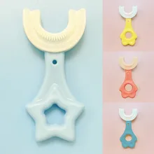 Baby U-Shaped Toothbrush for Children's Teeth Oral Care Cleaning Brushes Safe Convenient Silicone U Shape 360° Baby Toothbrush