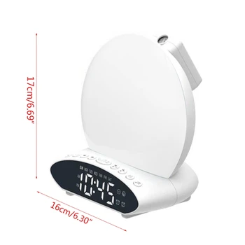

1pcs Wake up projection clock night light colorful music sleep simulation sunris 67JB