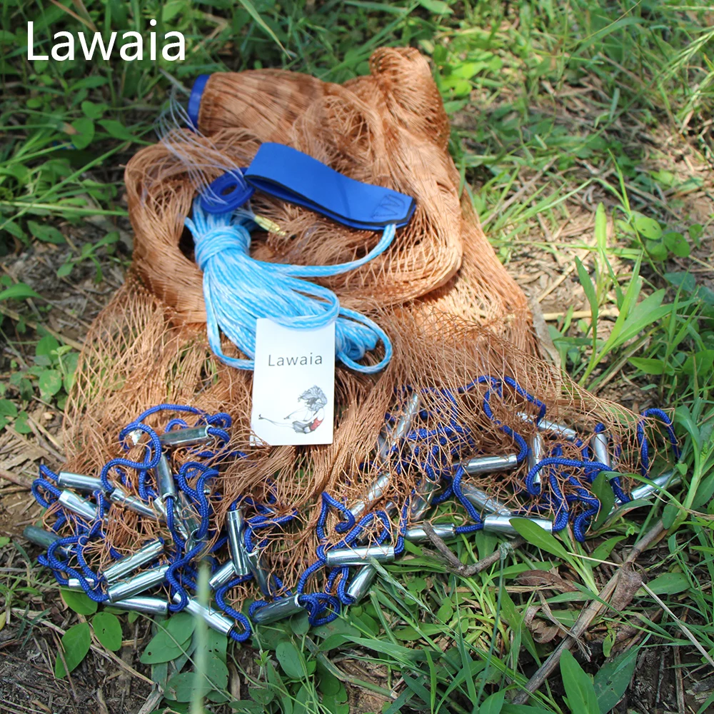 Рыболовная сеть Lawaia американская ручная для забрасывания мелкая жаберная с