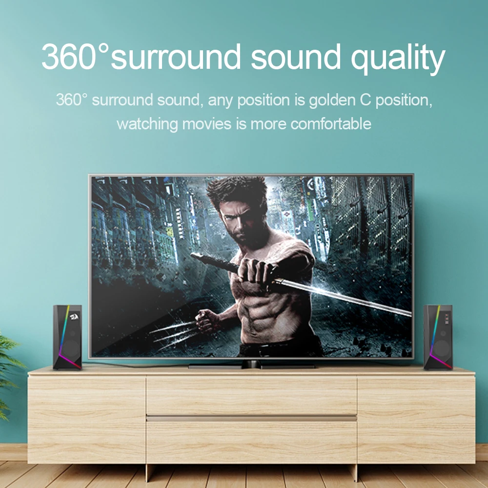 Redragon aux 3.5mm stereo surround music smart RGB