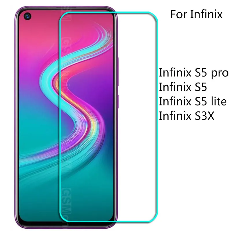 2 Pieces Tempered Glass For Infinix S5 Pro S3X Lite Screen Protector 2.5D 9H S5pro S5lite Protective Film | Мобильные телефоны и
