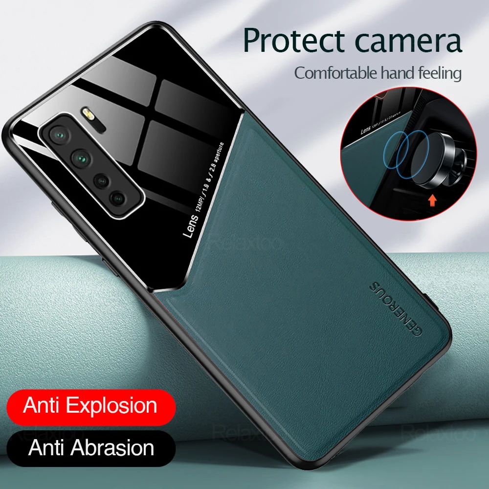 Custodia In Pelle Magnetica Per Auto Per Huawei P40 Lite 5G Cover Per Paraurti Per Huawei P40 Pro Lit P40Lite P 40 Lite Pro Custodie
