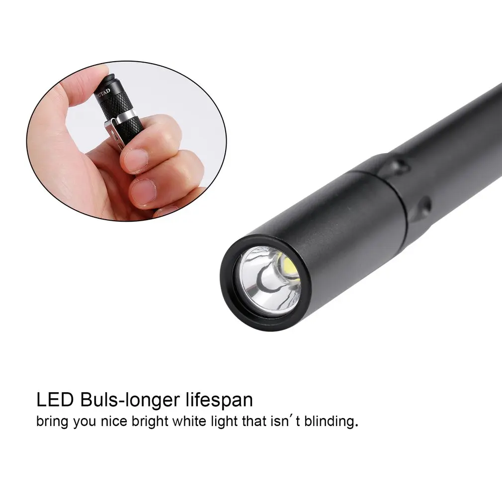 

OUTAD Pen LED Flashlight High Brightness Max 245lm 4 Modes Switchable IPX8 Waterproof 6000K Long Lifespan No Noise Current