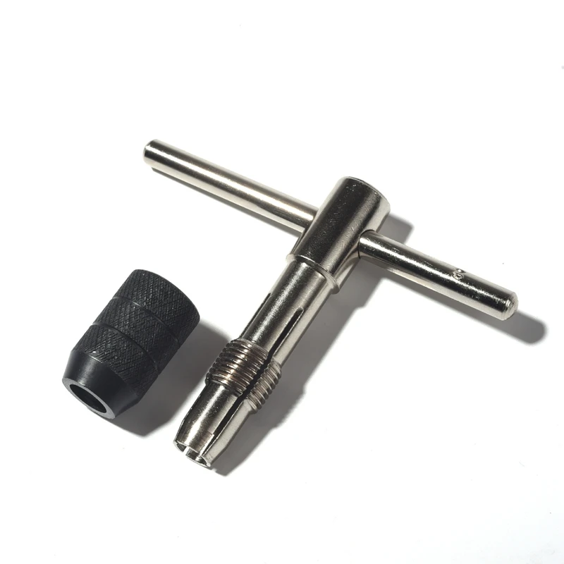 T-Handle Tap Wrench Chuck Type Capacity M3-M6 1/8"-1/4" Adjustable Hand Tool