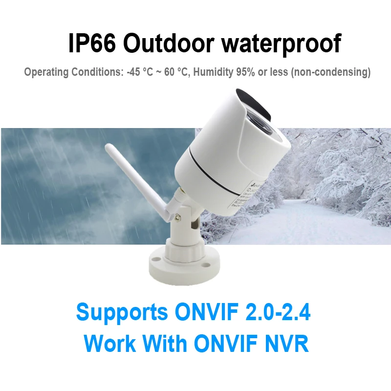 Bullet Camera WIFI Outdoor CCTV Security Video Surveillance Waterproof Wireless Infrared Home Audio IP Cameras Onvif Camhipro 3
