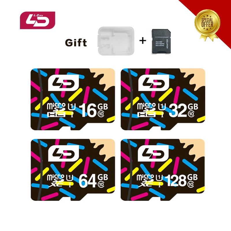 LD Micro SD карта 32 Гб класс 10 16 Гб/64 Гб/128 UHS 1 8 6 Карта памяти флэш память для