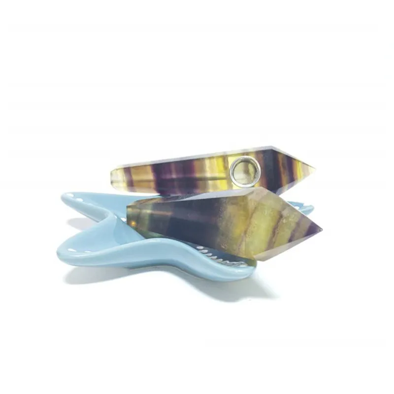 high quality natural crystal quartz tiger eye stone tobacco smoking pipe For Healthy smoking