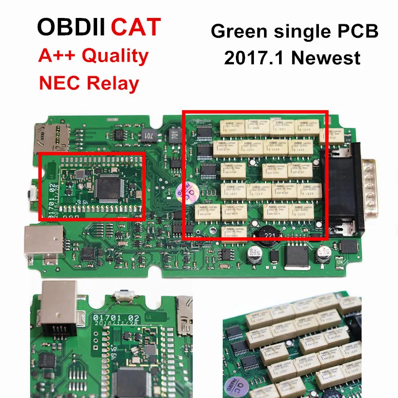 2017 1 A + Одиночная плата TCS bluetooth 2016 keygen OBDIICAT АВТО OBDII сканер автомобилей грузовиков