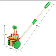 Детские ходунки, Мультяшные детские ходунки, тележка для животных, Студенческая специализированная игрушка, детская деревянная музыкальная игрушка