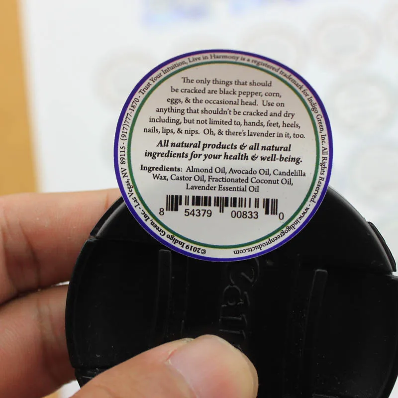 

eggshell sticker One color printing barcode breakable paper destructive label