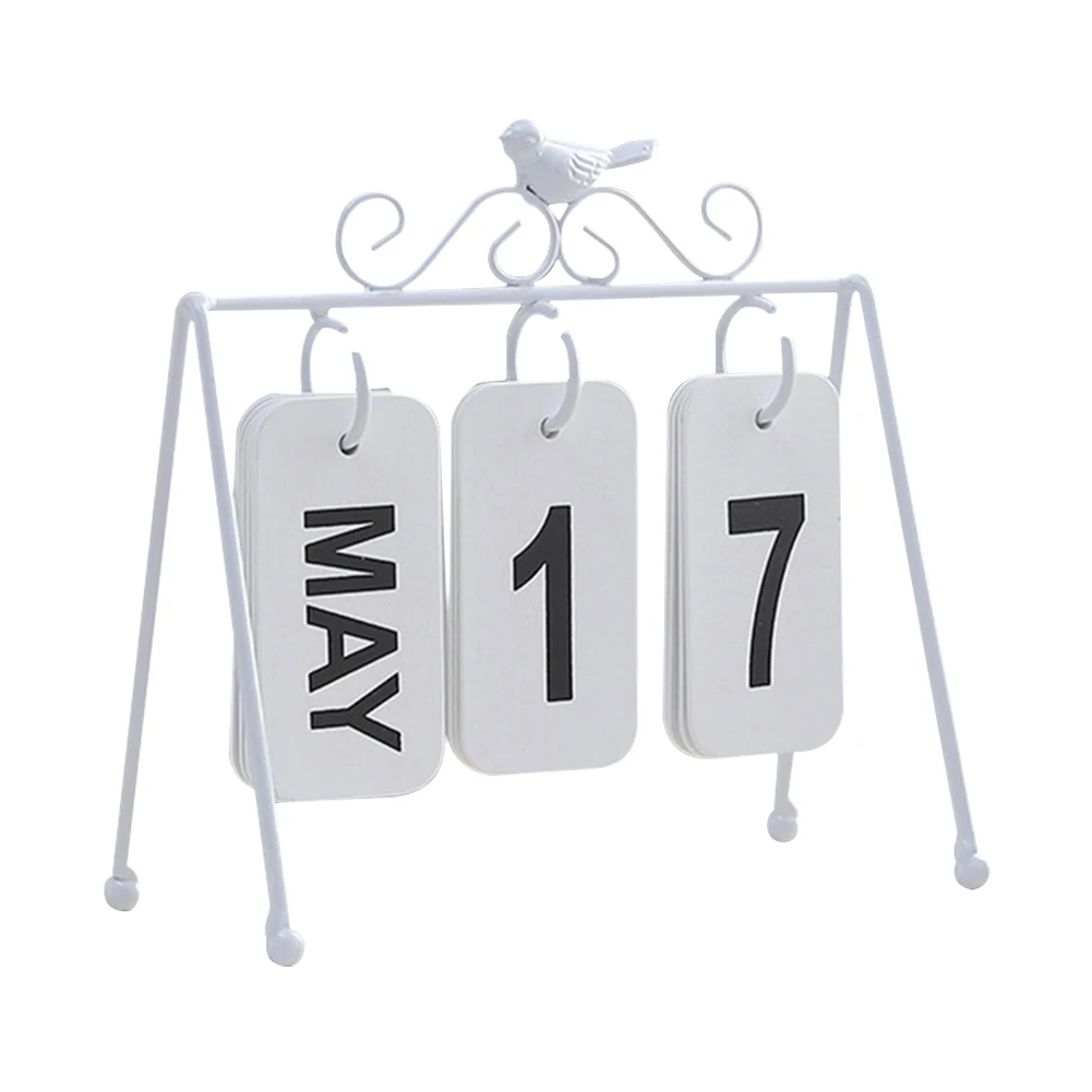 

Page Flip Study Simple Gift Rustproof Home Decoration Durable Desk Calendar Hotel Modern Easy Use Office Iron Bird Daily
