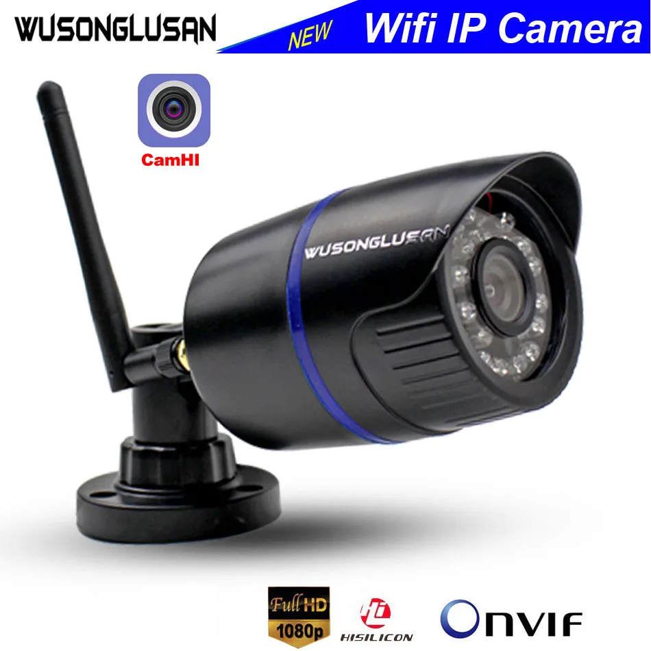 IP камера CamHi уличная Беспроводная с поддержкой Wi Fi 1080/720P со слотом для SD