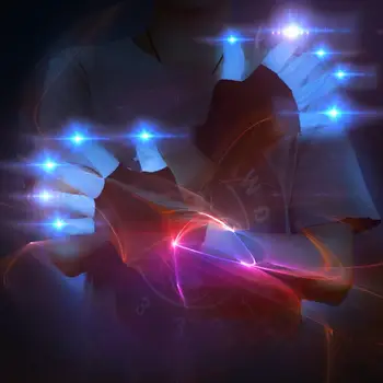 

1pc ovelty Party Glow Party Supplies Colorful Glowing Gloves Halloween Children LED Rave Flashing Warm Glove Light Up Finger Tip