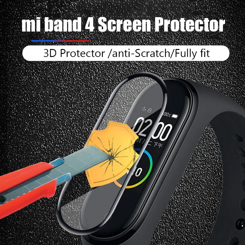 Mi Band 4 Scratch Protective Full Film For Xiaomi Mi Band 4 Strap Film Explosion-proof Protector Mi Band4(Not Tempered Glass