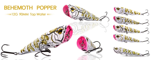 2019 New Bomber Top Water Popper Lures 80mm 12g Surface Artificial Topwater  Baits For Pike Sea Bass Fsihing - Fishing Lures - AliExpress