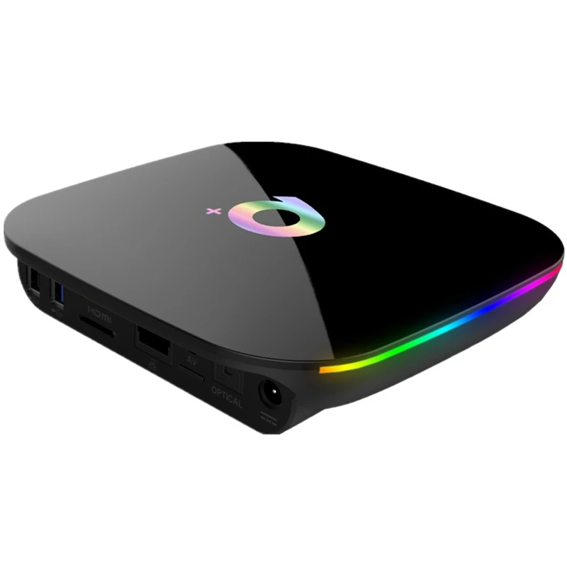 Newest Q Plus Android 9.0 Tv Box Allwinner H6 Quad Core 4Gb Ram 32Gb Rom Hd 6K H.265 Usb3.0 Netflix Smart Media Player(Eu Plug)